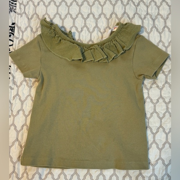Zara Toddler Ruffled Ribbed Top - Picture 2 of 5